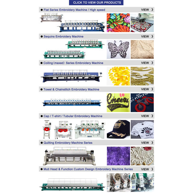 High-Speed 6 Needle 27 Head Flat Embroidery Machine for Sale